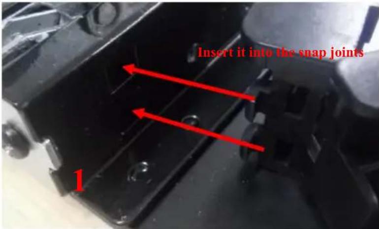 Insert it into the snap joints 1