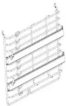 Technical line drawing of a multi-layered structural panel or panel assembly (no text or symbols)