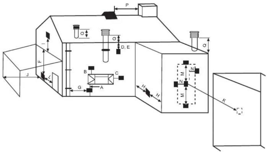 Technical schematic diagram of a mechanical or hydraulic system with labeled components and directional arrows