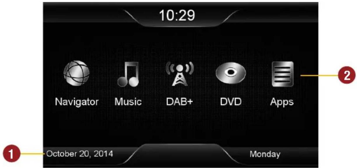 ESX Vision VNS711 FI-DUCATO (Fiat) - MAIN MENU - 1