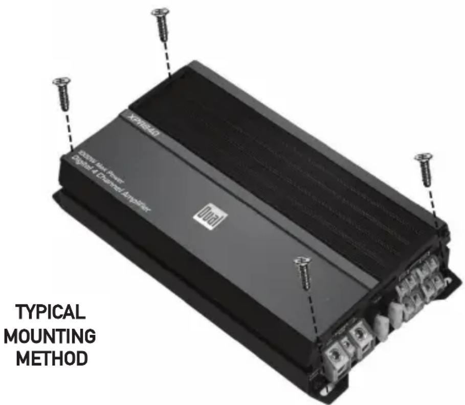 XPS40 MATERIAL MAX. POWER Digital & Channel Amplifier TYPICAL MOUNTING METHOD
