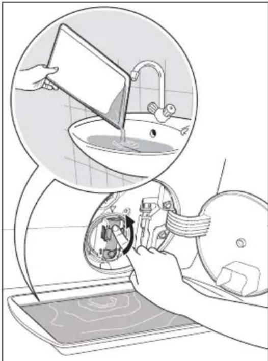 ELECTROLUX EWF1042BDWA - Để vệ sinh bơm xả: - 3
