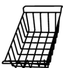 Simple line drawing of a shopping cart filled with shelves (no text or symbols)