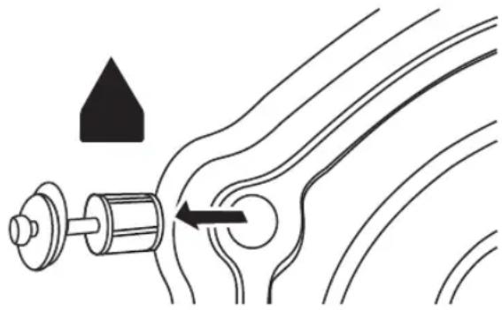 Diagram of fluid flow around a pipe with an arrow indicating direction (no text or symbols)