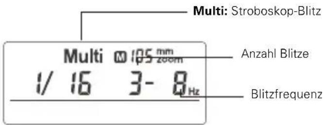 Multi: Stroboskop-Blitz Multi 0.185 mm zoom Anzahl Blitze 1/ 16 3- 8 Hz Blitzfrequenz