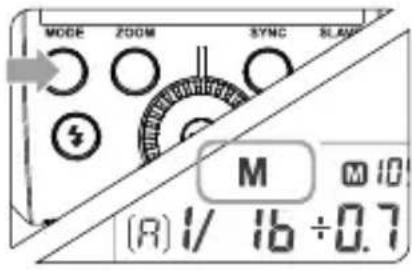 MODE ZOOM SYNC SLAND M I/O (R) 1/ 16 ÷ 0.7