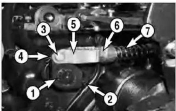 Labeled mechanical component diagram with numbered parts for identification
