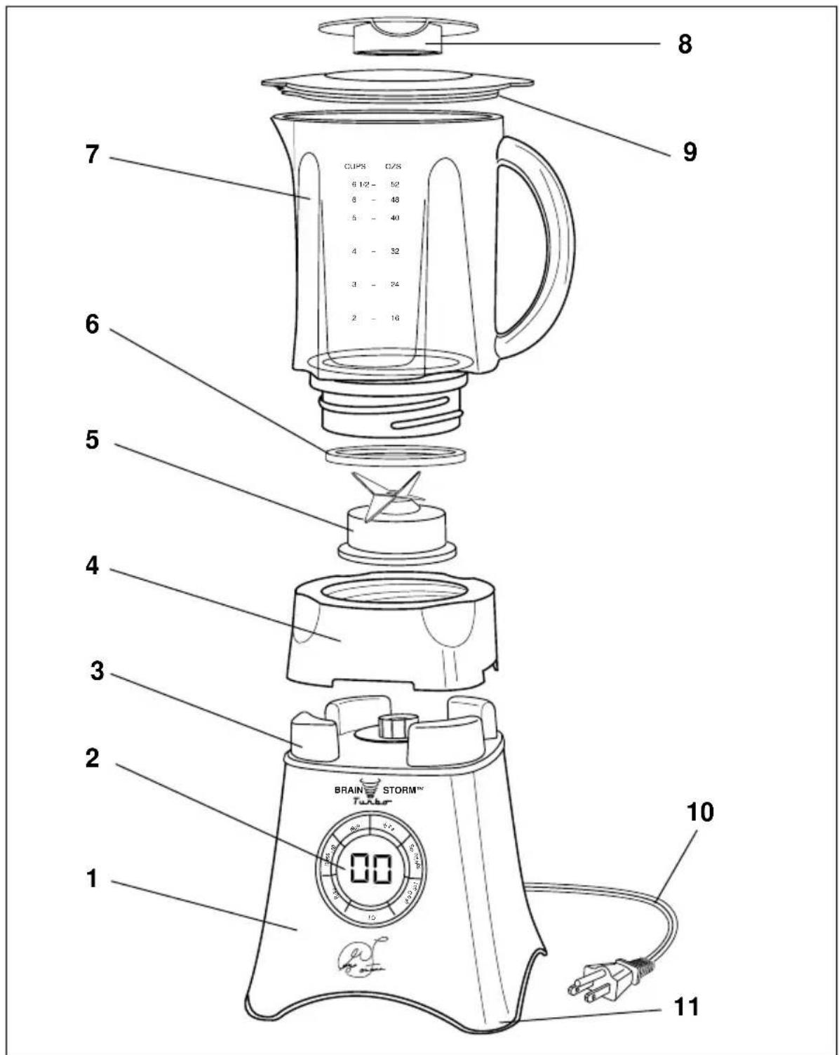 1 2 3 4 5 6 7 8 9 10 11 CUPS C/S 6 1/2 - 52 8 - 48 5 - 40 4 - 32 3 - 24 2 - 16 00 00.00 00.00 BRAIN STORM™