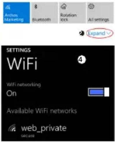 Archas Marketing Bluetooth Rotation lock All settings 2 Expand ✓ SETTINGS WiFi WiFi networking On Available WiFi networks web_private secure