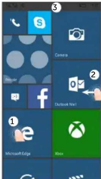 Mobile app home screen screenshot showing app icons and labels such as Microsoft Edge, Xbox, and Google