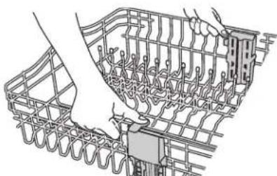 KITCHENAID KUDS01DLWH6 - Adjustable 2-position top rack - 1