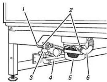 Technical diagram of a mechanical assembly with numbered components for identification