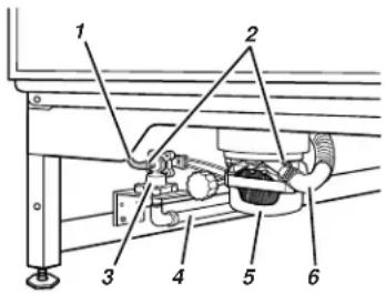 Technical diagram of a mechanical assembly with numbered components for identification