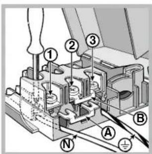 INDESIT KN3C62A(W)/U - Подсоединение сетевого шнура - 3