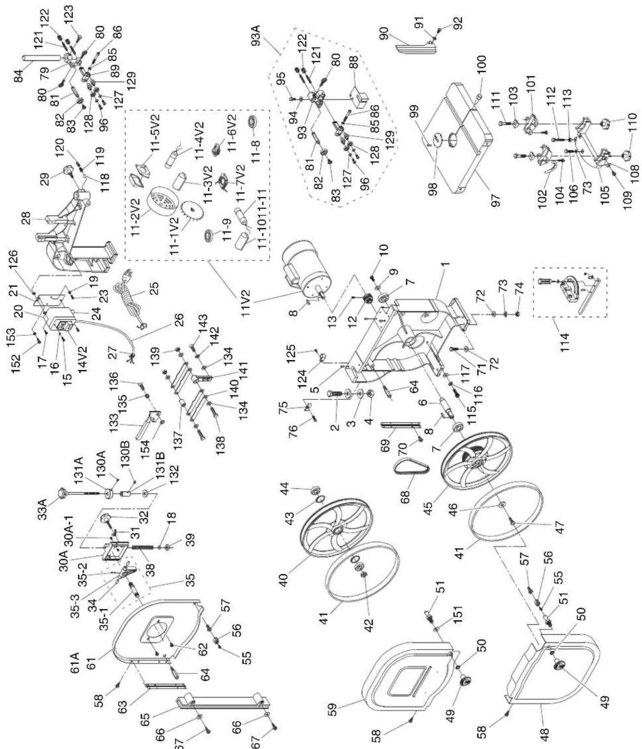 Grizzly G0555P - SECTION 9: PARTS - 1