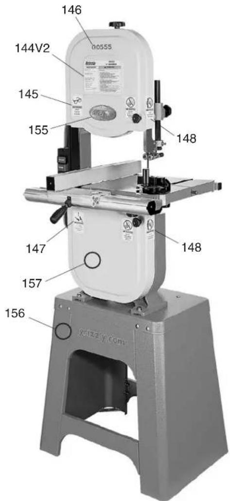 Grizzly G0555P - Main Parts List - 4