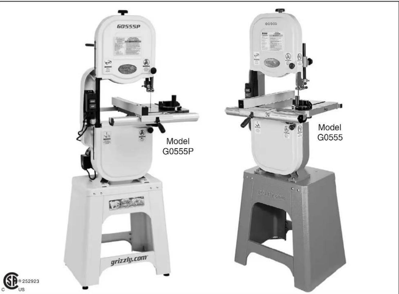 Grizzly G0555P - OWNER'S MANUAL - 1