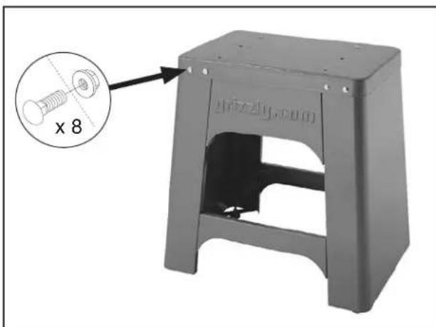 Grizzly G0555P - To assemble the bandsaw: - 4