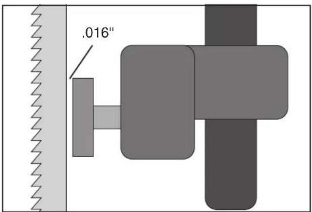 Grizzly G0555P - To adjust the support bearings: - 3
