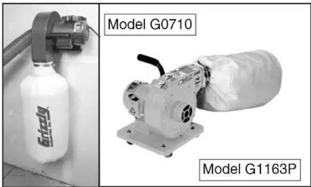 Grizzly G0555P - G1163P—1HP Floor Model Dust Collector G0710—1HP Wall-Mount Dust Collector G3591—30 Micron Replacement Bag H4340—3.0 Micron Upgrade Bag - 1