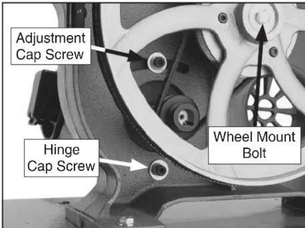 Grizzly G0555P - To replace the V-belt: - 1