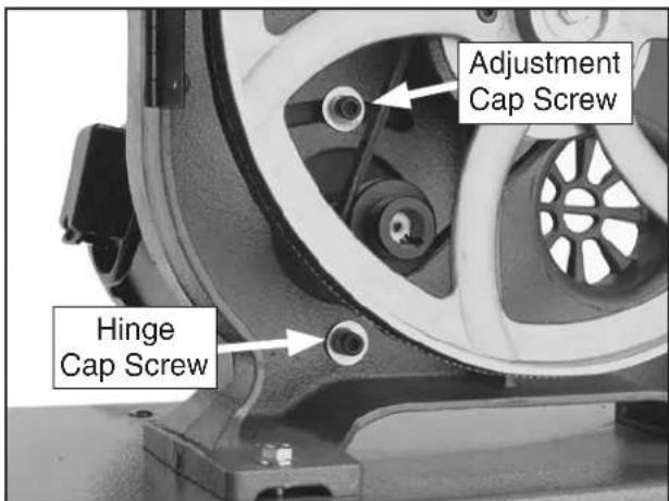 Grizzly G0555P - To properly tension the V-belt: - 1