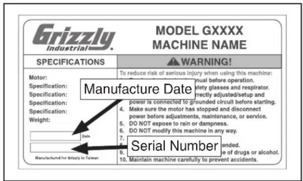 Grizzly G0555P - Manual Accuracy - 1