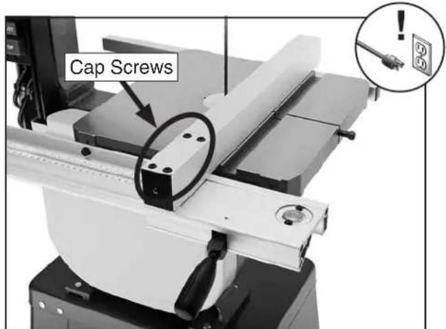 Grizzly G0555P - To align the fence parallel with the miter slot: - 1