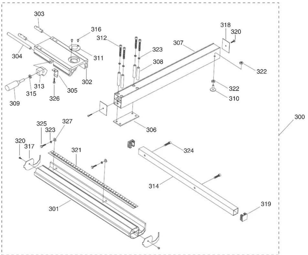 Grizzly G0555P - Main Parts List - 2