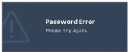 Password Error Please Try again.