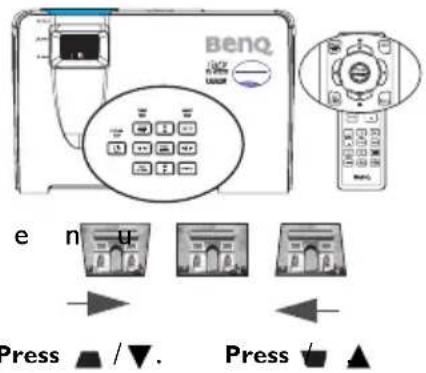 BenQ Press /▼. Press ▲▲