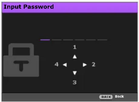 Input Password 1 4 ← 2 3 BACK Back