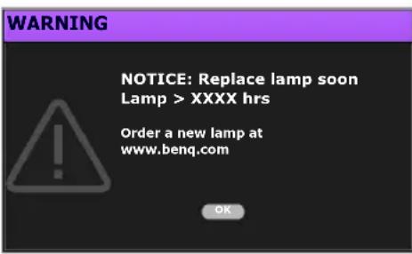 BENQ HT1085ST - Timing of replacing the lamp - 2