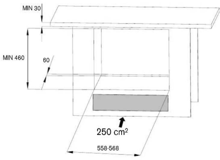 MIN 30 MIN 460 60 250 cm² 558-568