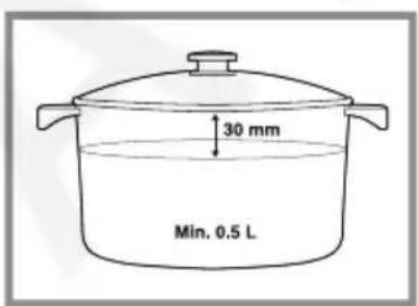 30 mm Min. 0.5 L