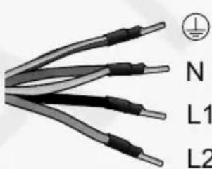 PANASONIC KY-R644CL - ■ Three-phase connection (380-415 V 2N\~50 Hz) - 1