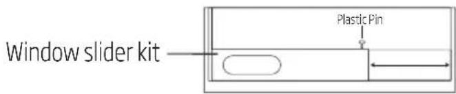 Window slider kit Plastic Pin
