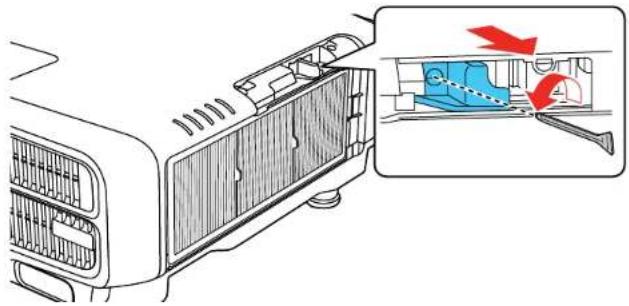 Diagram showing car air intake and exhaust system with directional arrows indicating airflow or movement