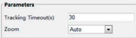 Parameters Tracking Timeout(s) 30 Zoom Auto