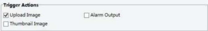 Trigger Actions ✓ Upload Image □ Alarm Output □ Thumbnail Image