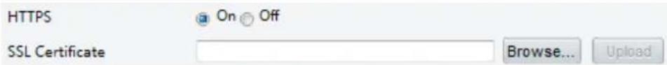 HTTPS On Off SSL Certificate Browse... Upload