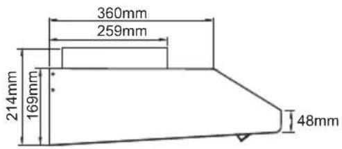 360mm 259mm 214mm 169mm 48mm