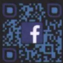 QR code with central Facebook logo, likely linking to a digital resource or website.