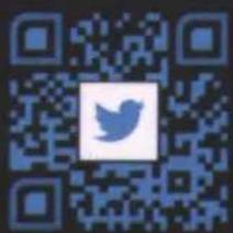 QR code with a central Twitter logo, likely linking to a social media or digital content.