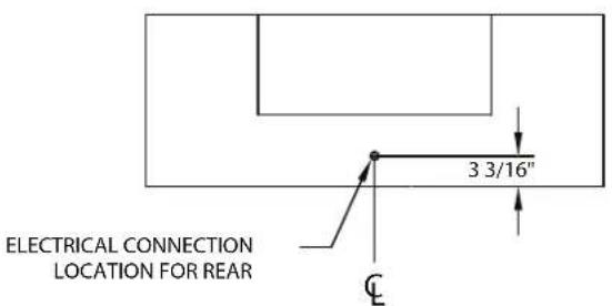 3 3/16" ELECTRICAL CONNECTION LOCATION FOR REAR C