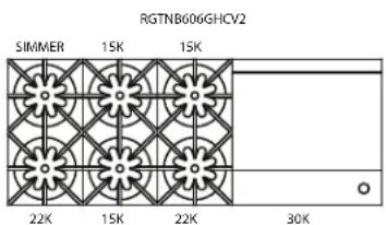 RGTNB606GHCV2 SIMMER 15K 15K 22K 15K 22K 30K