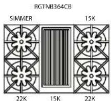 RGTNB364CB SIMMER 15K 22K 15K 22K