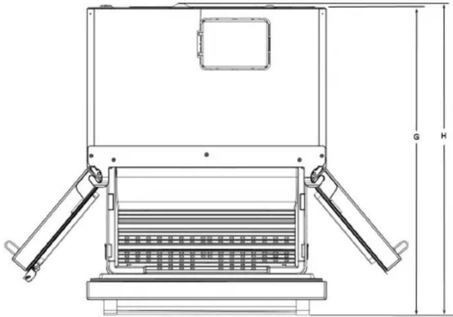 BlueStar FBFD360 - DIMENSIONS [RÉFRIGÉRATEUR FRANÇAIS 36 po] - 1