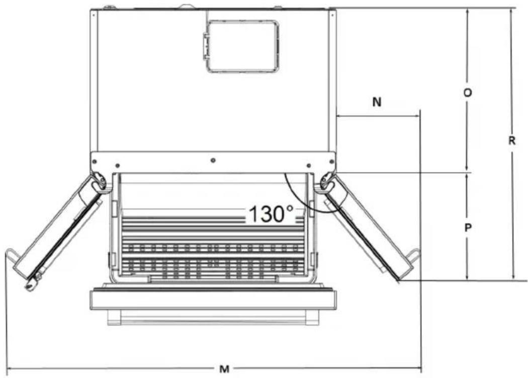 BlueStar FBFD360 - DIMENSIONES [36" FRIGORÍFICO FRANCÉS] - 3