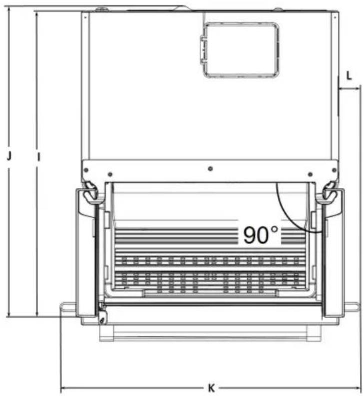 BlueStar FBFD360 - DIMENSIONES [36" FRIGORÍFICO FRANCÉS] - 2